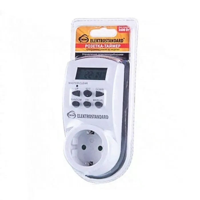 Розетка-таймер Elektrostandard TMH-E-4 ES, электронная, 10 программ, IP20-0