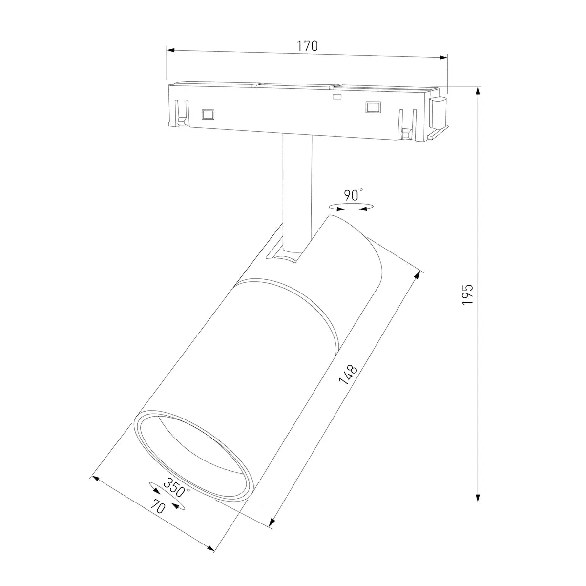 Трековый светодиодный светильник Elektrostandard Slim Magnetic 85197/01 a066589-4