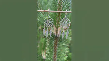 Серьги Ловцы снов из серебра 925 пробы