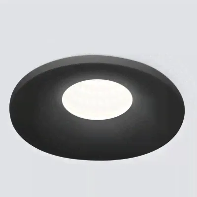 Встраиваемый точечный светодиодный светильник Elektrostandard 15270/LED черный-0
